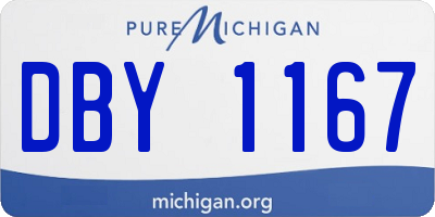 MI license plate DBY1167