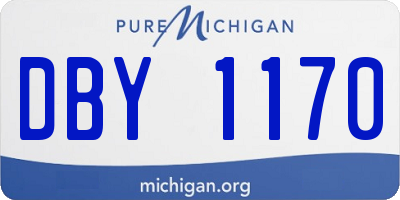 MI license plate DBY1170