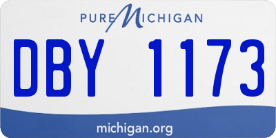 MI license plate DBY1173