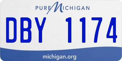 MI license plate DBY1174