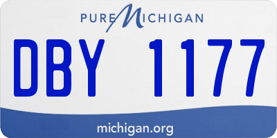 MI license plate DBY1177