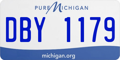 MI license plate DBY1179