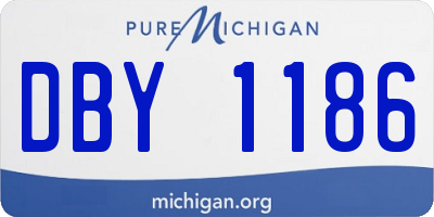 MI license plate DBY1186