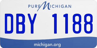MI license plate DBY1188