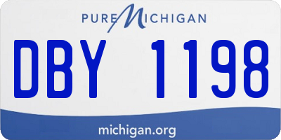 MI license plate DBY1198
