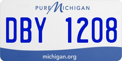 MI license plate DBY1208