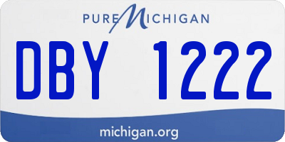 MI license plate DBY1222