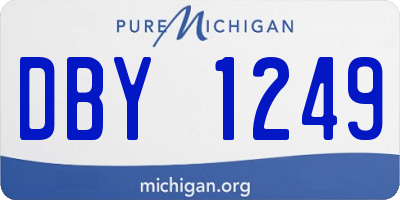 MI license plate DBY1249