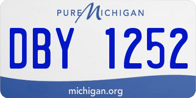 MI license plate DBY1252