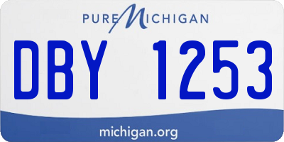 MI license plate DBY1253