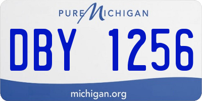 MI license plate DBY1256