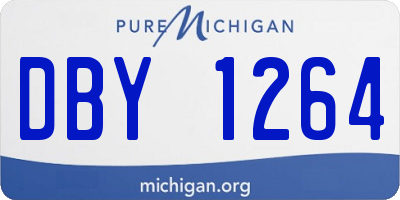 MI license plate DBY1264