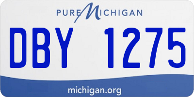 MI license plate DBY1275