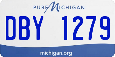 MI license plate DBY1279