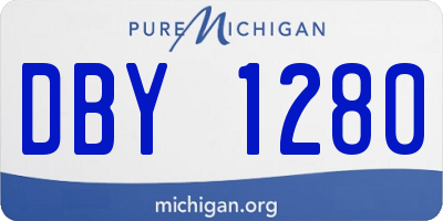 MI license plate DBY1280