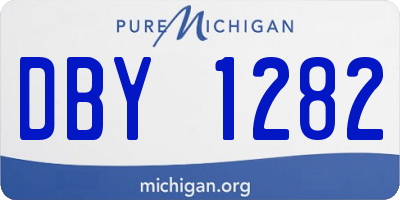 MI license plate DBY1282