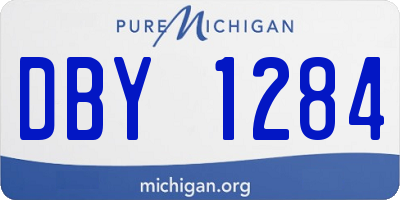 MI license plate DBY1284