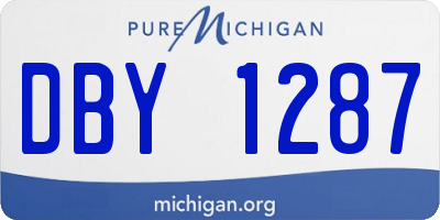 MI license plate DBY1287