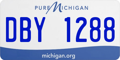 MI license plate DBY1288