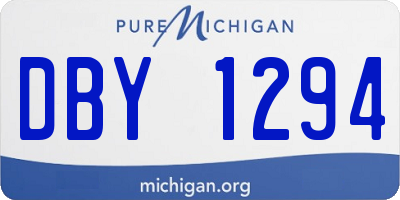 MI license plate DBY1294