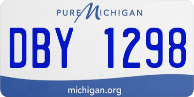 MI license plate DBY1298