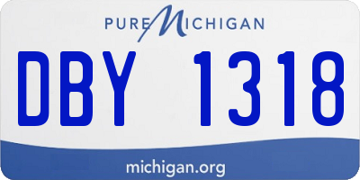 MI license plate DBY1318