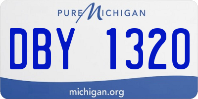 MI license plate DBY1320