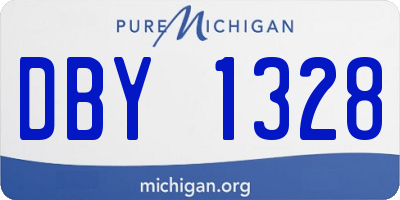 MI license plate DBY1328