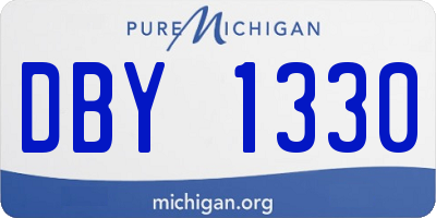 MI license plate DBY1330
