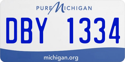MI license plate DBY1334