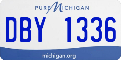MI license plate DBY1336
