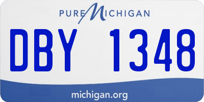 MI license plate DBY1348