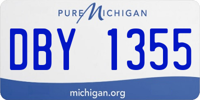 MI license plate DBY1355