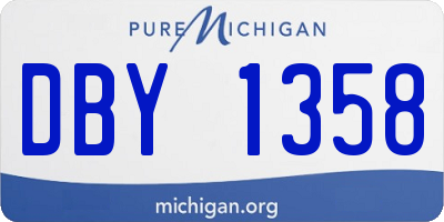 MI license plate DBY1358