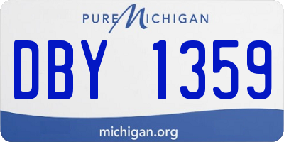 MI license plate DBY1359