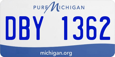 MI license plate DBY1362