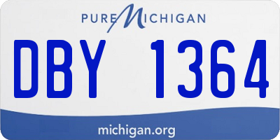 MI license plate DBY1364