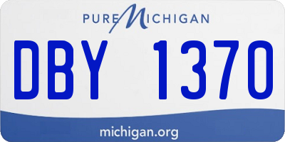 MI license plate DBY1370