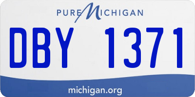 MI license plate DBY1371