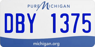 MI license plate DBY1375