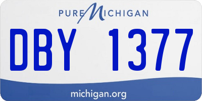 MI license plate DBY1377