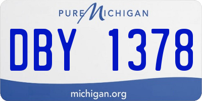 MI license plate DBY1378