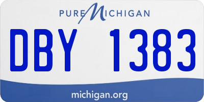 MI license plate DBY1383
