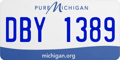 MI license plate DBY1389