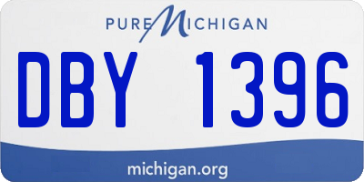 MI license plate DBY1396