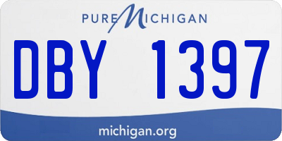 MI license plate DBY1397