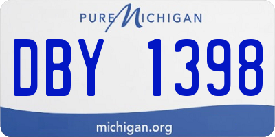 MI license plate DBY1398