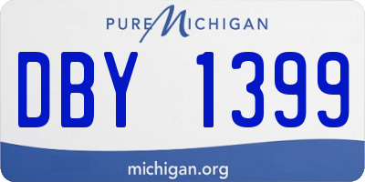 MI license plate DBY1399