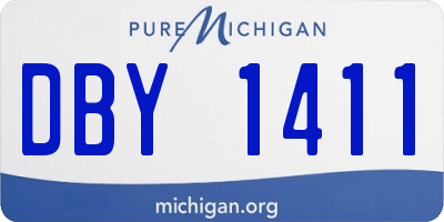 MI license plate DBY1411