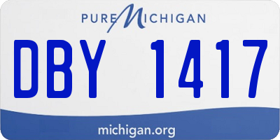 MI license plate DBY1417